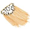 1 PZ Creative Metal Board Board Rhinestone Tassel Brooch Badge