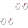 2 pezzi anello creativo a forma di vitello con apertura regolabile, elegante