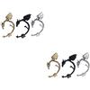 3pcs clip auricolari Dragon volante gotico Halloween Cuffia per party senza foro