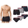 Superga 3/6 Superga Boxer o Slip Uomo in Cotone Nero Blu e Grigio M L XL XXL -