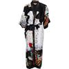 1 pezzo di cardigan lungo da donna in stile kimono, vestaglie lunghe con cintura