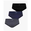 Vedi descrizione 3 slip mutande POMPEA da uomo in microfibra bianco nero grigio blu S M L XL