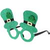 Shamrock Glitter Glasses Leprechaun Cappello senza lenti Occhiali Novità Festa