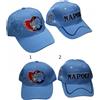 Napoli Napule Core Mio Cappello con Visiera Azzurro Regolabile Scritte Ricamate