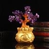 Sacchetto di cristallo viola Ornamento dell'albero della fortuna Ornamento