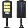 ciaobosi FARO A LED CON PANNELLO SOLARE 320 LED COB LAMPIONE SOLARE ESTERNO 30W SENSORE