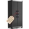 EffeDecor ARMADIO IN RESINA CON RIPIANI BASSO PORTASCOPE TUTTOPIANI NERO GRIGIO DA ESTERNO