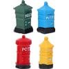 4pcs Mini Cassetta postale della cassetta postale Micro Garden Paesaggio