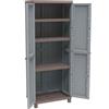 TERRY Armadio da Esterno / Balcone in Resina 68x39x170 cm Grigio/Tortora TERRY