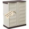 EffeDecor ARMADIO IN RESINA CON RIPIANI BASSO PORTASCOPE TUTTOPIANI BEIGE DA ESTERNO ITALY