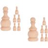 6 Pcs Fuso Della Ringhiera Fusi Decorativi Non Finiti Colonnine Legno