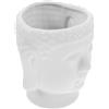 1 PZ Buddha Statue Flowerpot Vintage Home Planter Cemento Piante Pot Bianco