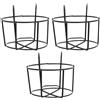 3pcs Balcony Plant Polt Polt Plant Fiorgola Floro Iron Fence