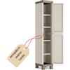 EffeDecor ARMADIO IN RESINA CON RIPIANI BASSO PORTASCOPE TUTTOPIANI BEIGE DA ESTERNO
