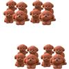 8 figurine di cani in miniatura, piccole sculture di cuccioli, modelli di cani,