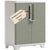 EffeDecor ARMADIO IN RESINA CON RIPIANI BASSO PORTASCOPE TUTTOPIANI BEIGE DA ESTERNO