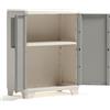 EffeDecor ARMADIO IN RESINA BASSO PORTASCOPE TUTTOPIANI BEIGE PER ESTERNO O INTERNO
