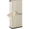 EffeDecor ARMADIO IN RESINA CON RIPIANI BASSO PORTASCOPE TUTTOPIANI BEIGE DA ESTERNO ITALY