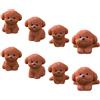 8 figurine di cani in miniatura, piccole sculture di cuccioli, modelli di cani,