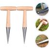 2 Pcs Perforatrice Da Giardinaggio Attrezzi Agricoli Puntatori Del Buco Gadget