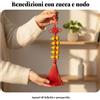 Zucca Nodo Cinese in nylon fatto a mano, porta fortuna per casa e auto.