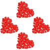 100 pezzi di legno a forma di cuore rosso segni di legno di San