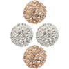 4 Pcs Bottoni Cappotto Pulsanti Di Gioielli Strass Vestiti Abbigliamento