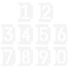 2 Set 0-9 Numero Stencil Stencil Stencil Stencil Curb Stencil Kit per la