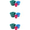 3 stampi in ceramica e argilla, stampi in plastica con bordo a cono per