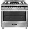 Glem Gas Cucina a Gas 5 Fuochi con Forno Elettrico 90x60 cm cl A+ Inox Glem Gas ST965MI