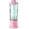 HF GRANDE FRULLATORE ESTRATTORE MIXER SMOOTHER rosa PORTATILE RICARICABILE 600ML