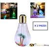 UMIDIFICATORE DIFFUSORE AROMI 7 COLORI CROMOTERAPIA LAMPADA 400 ML 2 PEZZI