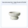 Vaso in cemento con vassoio sfera di muschio, tavolo soggiorno
