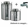 BELVIVERE BIDONE CONTENITORE FUSTO OLIO 25LT IN ACCIAIO INOX MADE IN ITALY