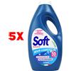 Soft 5 X Soft Detersivo Bucato Lavatrice Blue Oxygen 50 Lavaggi 2250 Ml