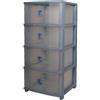 BELLI E FORTI Cassettiera Pratika Plus 4 Cassetti Grigio 37,5 x 37 x 80 cm