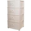BELLI E FORTI Cassettiera Pratika Kool 4 Cassetti Bianca 37,5 x 37 x 80 cm