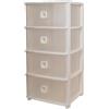BELLI E FORTI Cassettiera Pratika Plus 4 Cassetti Bianco 37,5 x 37 x 80 cm