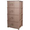 BELLI E FORTI Cassettiera Pratika Kool 4 Cassetti Tortora 37,5 x 37 x 80 cm