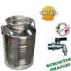 QUATTRO EFFE CONTENITORE FUSTO PER OLIO IN ACCIAIO INOX 10 20 30 50 100 LITRI QUATTRO EFFE