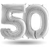 Dream's Party Pallone compleanno numero 50 anni Argento 101cm palloncini gonfiabile aria, ELIO