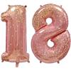 Dream's Party Pallone compleanno numero 18 anni Rosa Gold con stampa pois oro101cm palloncini