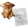 MARTELLATO Stampo in plastica per maschera in cioccolato - carnevale veneziana 135x160x45mm