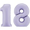 Dream's Party Pallone compleanno numero 18 anni Lilla 101cm palloncini gonfiabile aria, ELIO