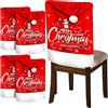Does not apply Set Di 4 Coprisedie Natalizi 65×50 Cm - Coprisedia Di Natale in Velluto Rosso Co