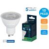 V-Tac 10 PEZZI LAMPADA LED FARETTO INCASSO V-TAC VT-247 GU10 6W SMD CHIP SAMSUNG