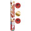 BIG PARTY Cannone SPARACORIANDOLI LAUREA Rossi e Oro - Tubo lancia coriandoli 30cm