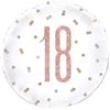UNIQUE Palloncino numero 18 ANNI Rosa Gold e Oro Ø45cm pallone gonfiabile elio o aria