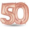 Dream's Party Pallone compleanno numero 50 anni Rosa Gold 101cm palloncini gonfiabile aria, EL