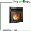 Eva Calor Inserto camino a pellet 11 kW Punto Fuoco Alessio grigio siliconico
